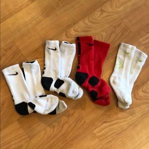 4 Set of Nike Boys Basketball Socks